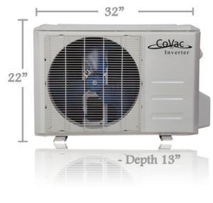 CoVac 12,000 BTU Ductless Mini-Split Air and Heat Pump 120v Series-4 Optional WiFi