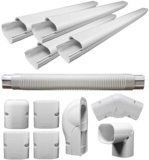 Covac Line Set Cover – PVC Cover Kit for Ductless Mini Split Air Conditioners